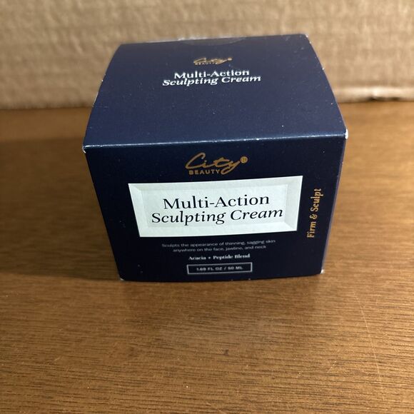 City Beauty~ Multi-Action Sculpting Cream For Fine Lines Loose Sagging Skin NIB - Picture 1 of 6